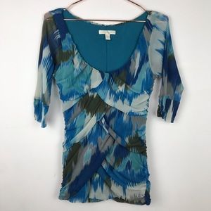 Anthropologie Weston Wear Ruched Blouse Large